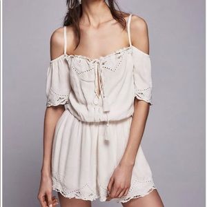 Free People Romper, White, Medium